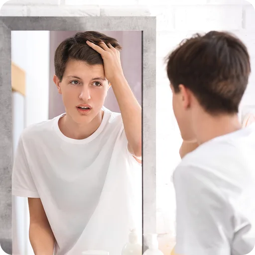 Two teenage boys facing each other