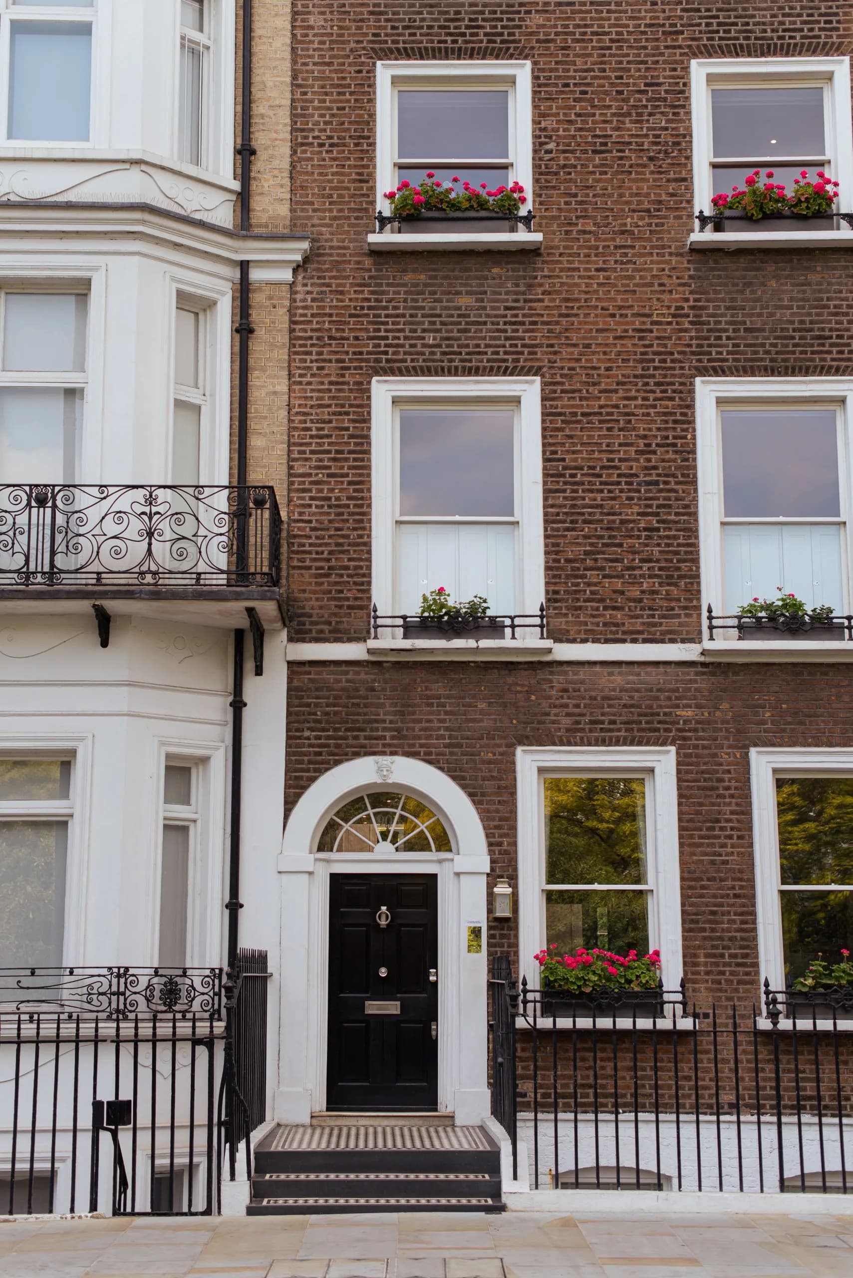 Georgian townhouses on Sloane Street