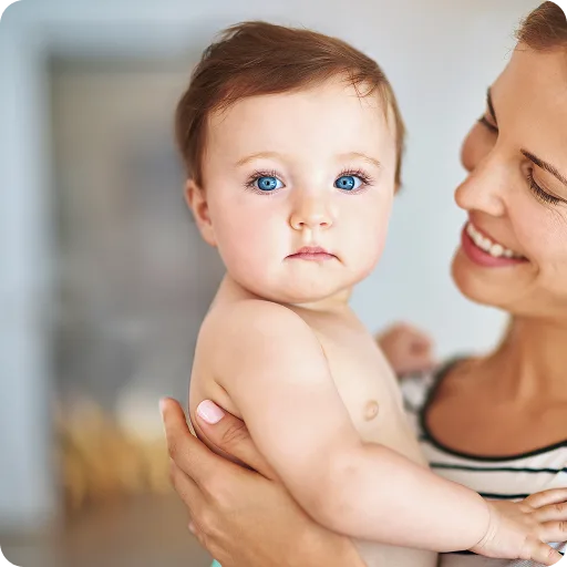 Mother holding a baby