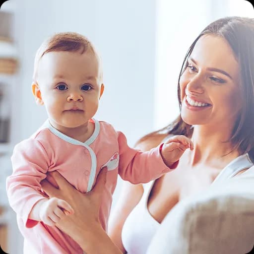 Mother with a smiling baby