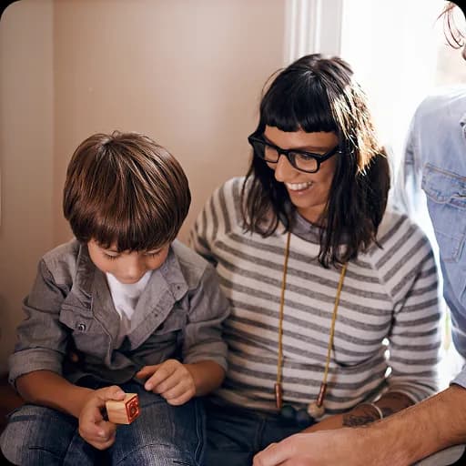 Mother and child at a consultation