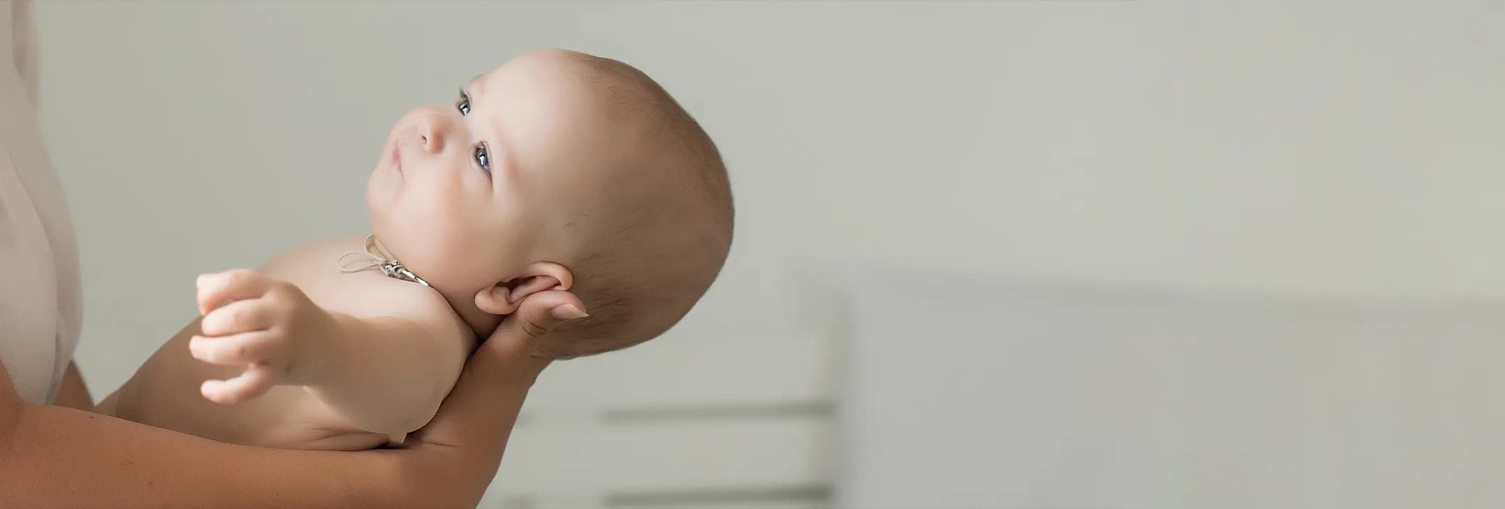 Baby lying on its back