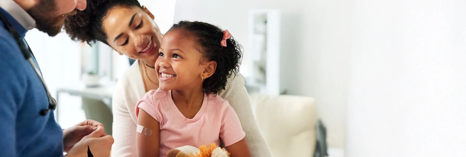 Mother and daughter at a consultation