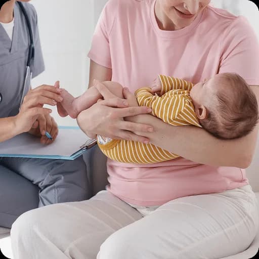 Mother holding a newborn baby