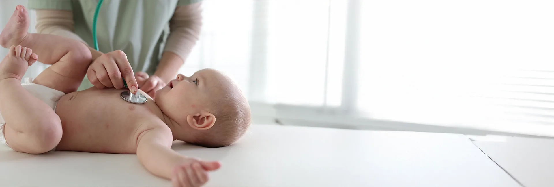 Baby lying on its tummy