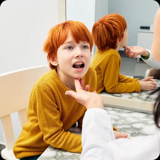 Smiling boy doing an activity